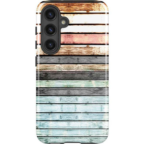 Wooden Stripes Galaxy S25 Impact Case